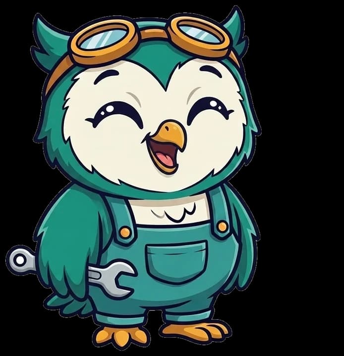 Owlbert smiling